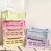 AYKASA Pastel Storage Crates, Cute Pastel Storage Crate, Aykasa, cute storage Size, Nursery, Stationary, Craft Storage, 