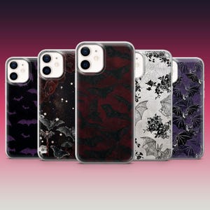 Bat Phone Case Grunge Gothic Cover for iPhone 17e, 17Pro, 16e, 16, 15, 14, 13, 12, Samsung S26Ultra, A56, S25, S24, A16, Pixel 10, 9Pro, 8