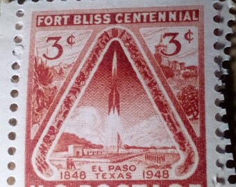 U.S. 3 Cent Stamp Fort Bliss Centennial Issue 1948