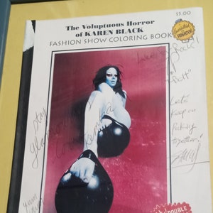 RARE The Voluptuous Horror of Karen Black Fashion Show Coloring Book 1995  With Signatures