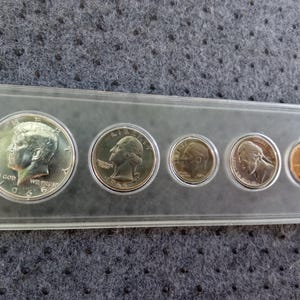 Juego de monedas de 1965 Choice Brilliant Uncirculated - Juego de 5 monedas vintage Brillo -- Año de nacimiento --