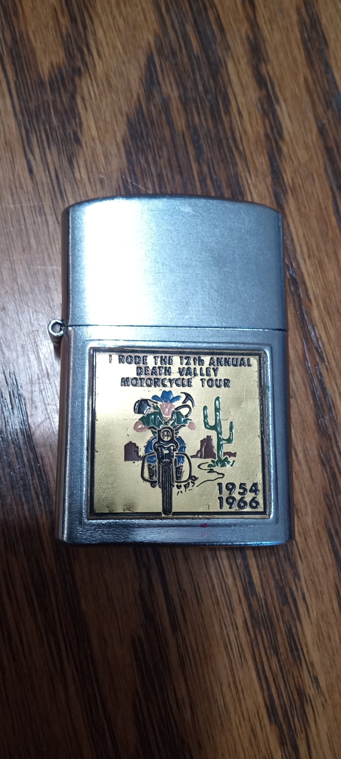 Rare Vintage 50s 60s Cigarette Lighter Motorcycle Rosen-Nesor Death Valley Tour Cigar