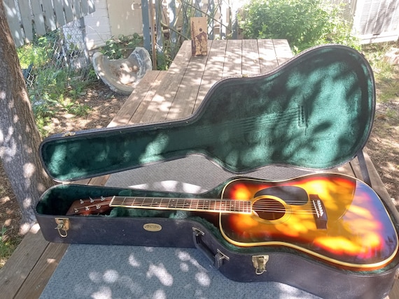 Takamine F-360SD Sunburst 1977 With Vintage Martin Case