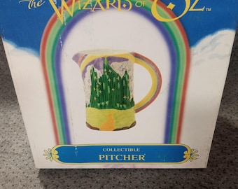 Trollkarlen från Oz 1998 Samlarfigur i Emerald City Keramikkanna Som ny Originalkartong