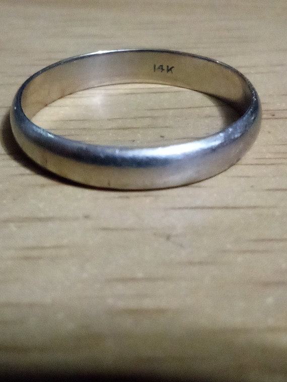 14 K Gold Band Size 11, gold ring - image 1