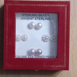 Boucles d&#39;Oreilles Perles de culture et Argent