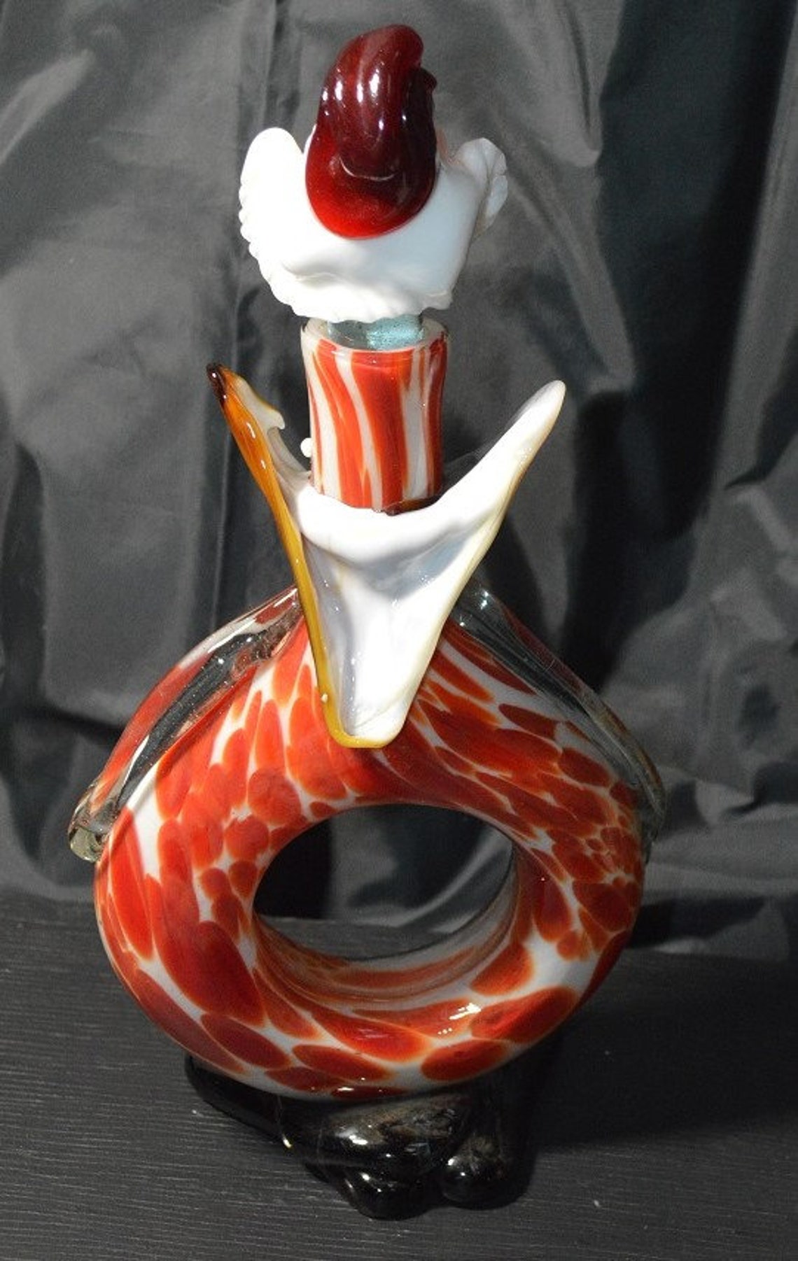 Vintage Hand Blown murano Glass Clown Decanter Etsy
