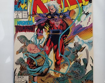X-Men #2 NOV 1991 Marvel Comic Magneto Triumphant SIGNED BY Jim Lee