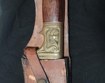 Coltello Khyber Bowie modello Uc501 Indiana Jones con fodero in pelle da 24"