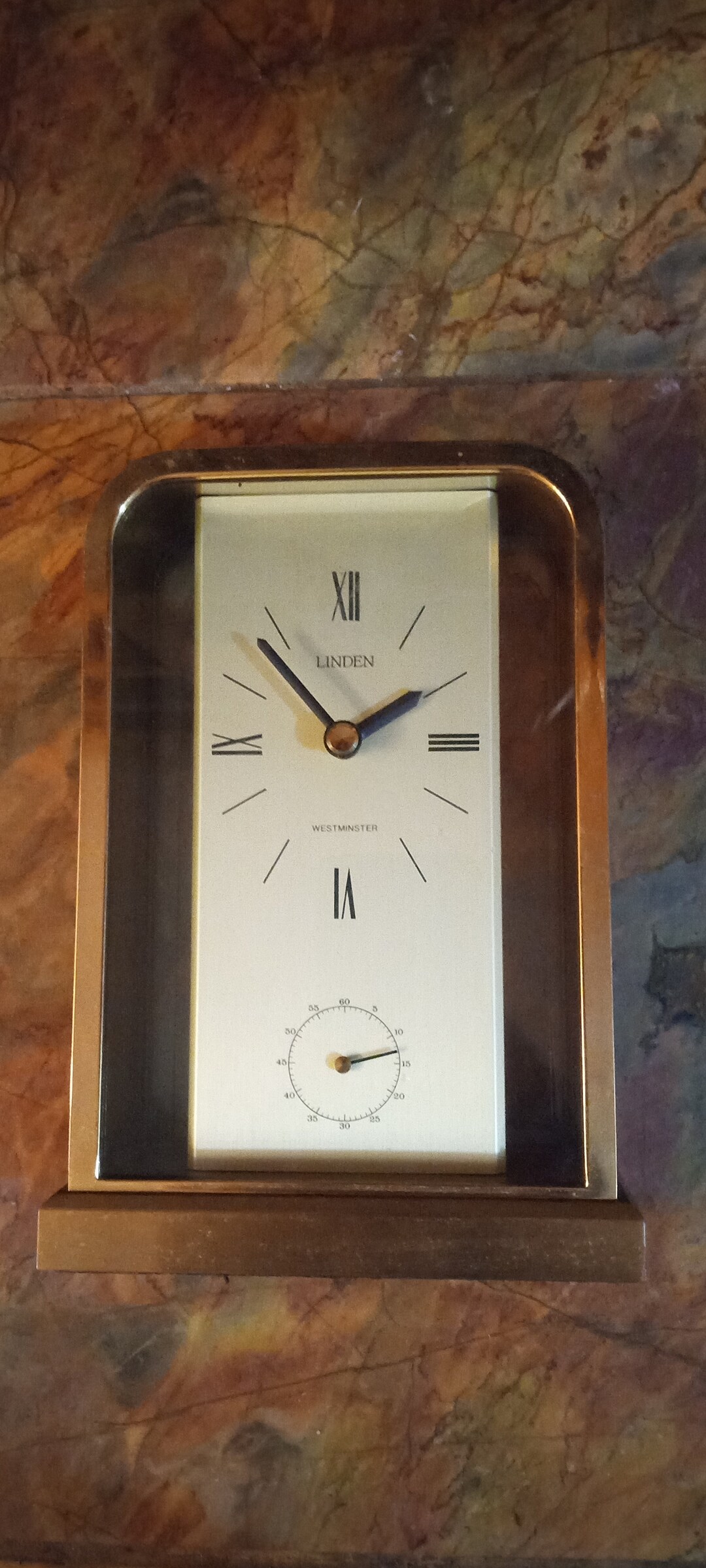 Vintage Linden Westminster Mantel Chime Clock. Heavy Brass Etsy