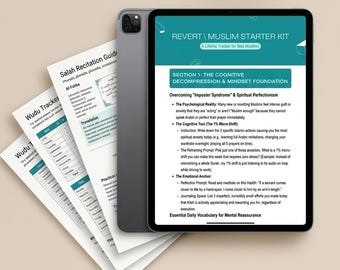 Revert Muslim Starter Kit, Psychology-Based Prayer Guide, Salah Tracker (PDF Download)