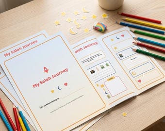 My Salah Journey: Islamic Prayer Tracker for Kids (Digital Download)