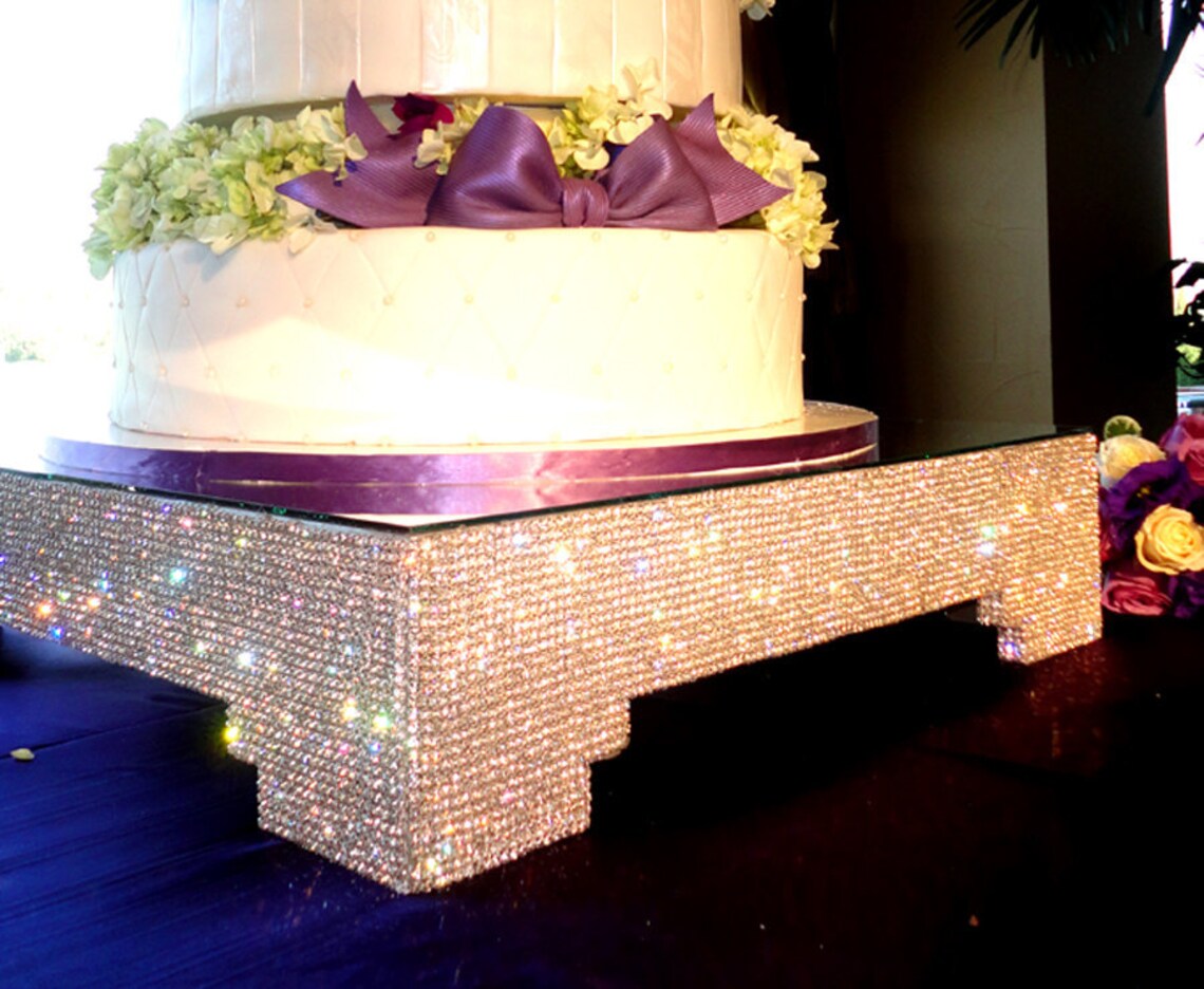 20 Square Crystal Cake Stand Etsy