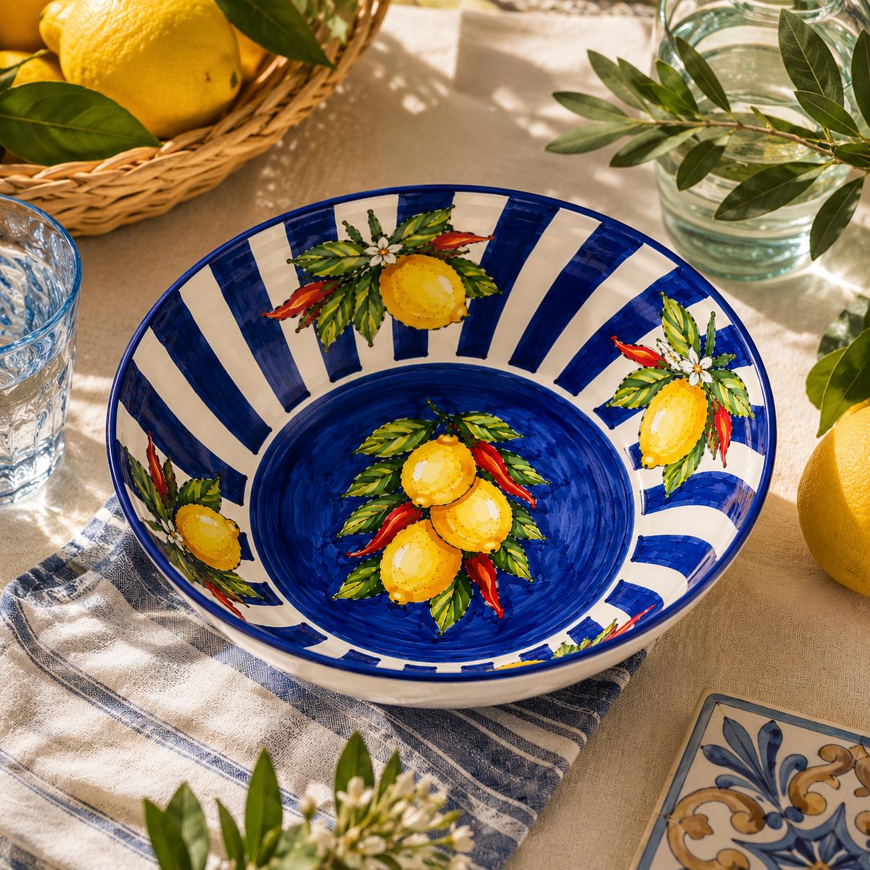 Mediterranes geschirr