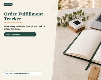 Order Fulfillment Tracker Spreadsheet: Pick, Pack, Ship, Deadline and Dispatch Dashboard for Small Business