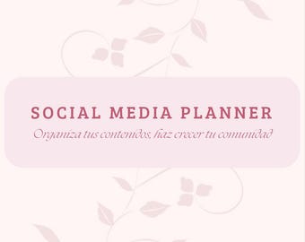 Planificador de contenidos canva editable, social media Planner digital en español, agenda redes sociales GooNotes e impresión.