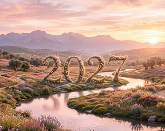 Calendario 2027 Aesthetic Rosa | Plantilla Editable Canva | Planner Digital Descargable | Organizador Mensual