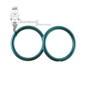 Hecho a pedido Niobio Anodizado Costura Anillo Segmento Tabique Nariz Cartílago Labio Helix Daith Tragus Piercing