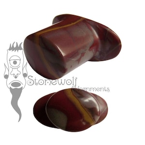 Noreena Jasper Stone Oval Labret Lip Plug Piercing Stone Body Jewellery Handmade