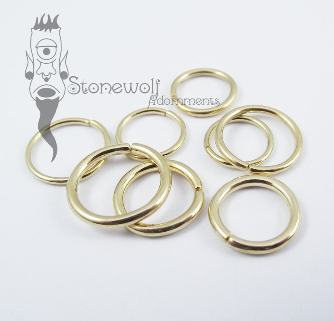 Made to Order 18k Solid Yellow Gold 1.6mm Seam Ring 14G Segment Septum