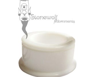 Handmade PTFE Single Flared Tunnel with Choice of Length for Stretched Ear Lobes