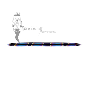 Oil Slick Niobium Anodized 2.5mm Septum Spike for Nose Piercing- Ready to Ship
