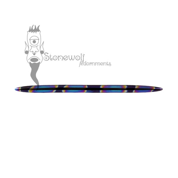 Oil Slick Niobium Anodized 2.5mm Septum Spike for Nose Piercing- Ready to Ship