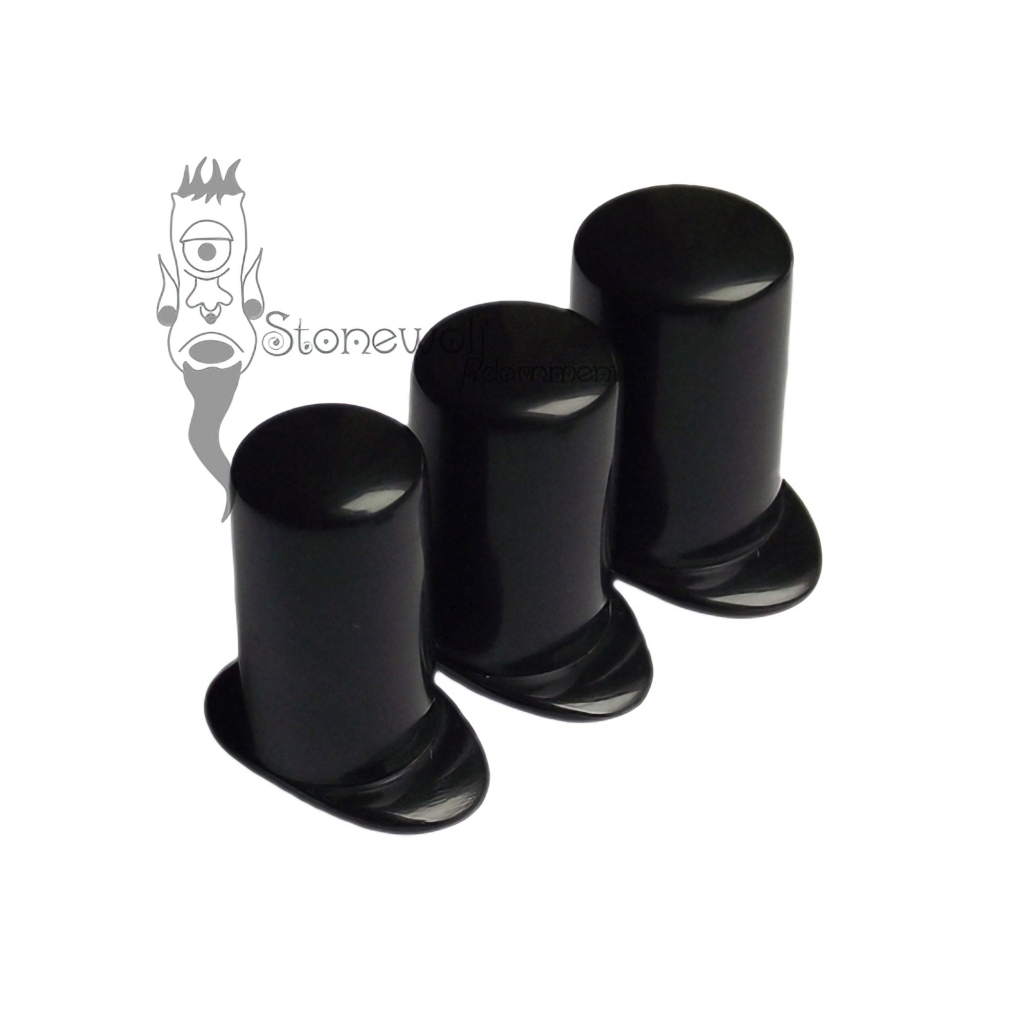 Made to Order Delrin Round Labret with Curved T-Back Choose Your Length for Stretched Lip Piercings Teflon