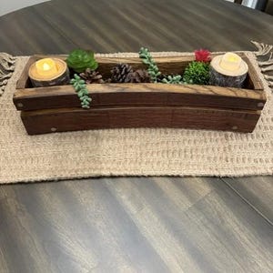 Wine Barrel Stave Table Center Piece