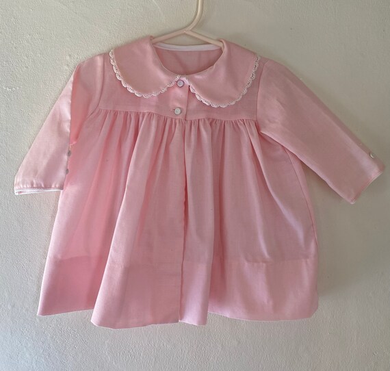 Vintage Baby Easter Spring Dress Coat Pink Jacket… - image 2