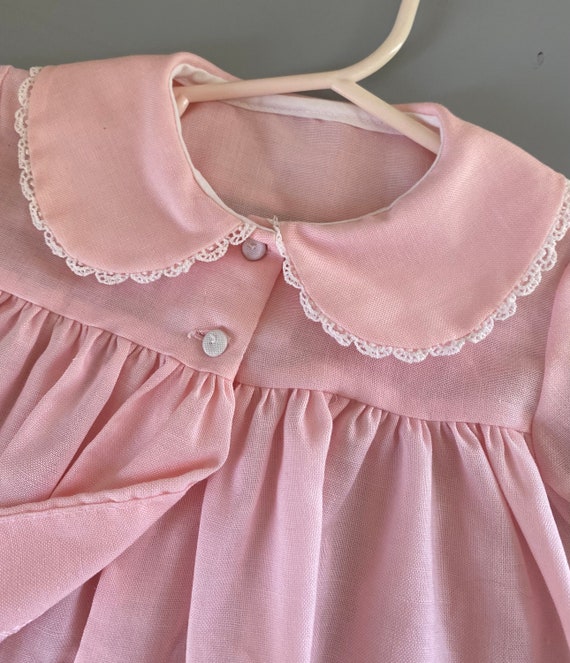 Vintage Baby Easter Spring Dress Coat Pink Jacket… - image 6