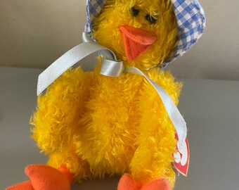 Vintage TY Plush Duck ‘Bonnie’ First Generation Retired, The Attic Treasures Collection, PVC pellets