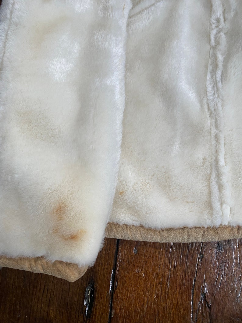 Vintage J.Percy Marvin Richards Brown Suede Leather Faux Fur Jacket Coat Women L image 6
