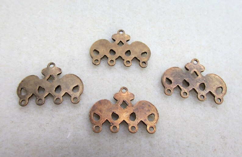 Vintage Antiqued Brass Jewelry Multistrand Connector Supply Etsy