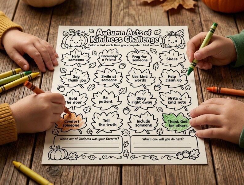 Autumn Bible Activity Pack for Kids, 45 Page Christian Fall Printable ...