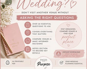 Don't Visit a Wedding Venue Without This Checklist | Downloadable one-page A4 PDF Bridal Guide