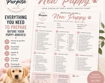 New Puppy Checklist UK | Essentials & Shopping List (A4 PDF Printable)