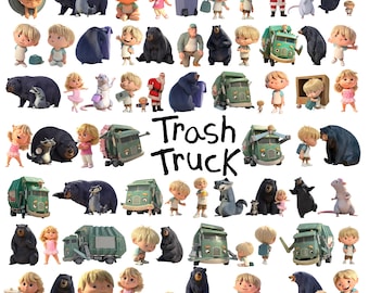 Trash Truck PNG Bundle | Garbage Truck Clipart | Trash Truck PNG Images | Construction Truck PNG | Digital Download