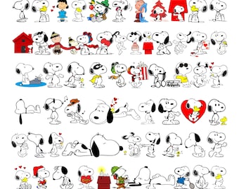 Snoopy PNG Bundle | Snoopy Clipart | Snoopy PNG Images | Cartoon PNG | Digital Download