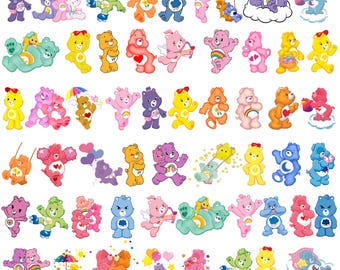100+ Care Bears PNG Bundle | Care Bears Clipart | Care Bears PNG Images | Cute Cartoon PNG | Digital Download