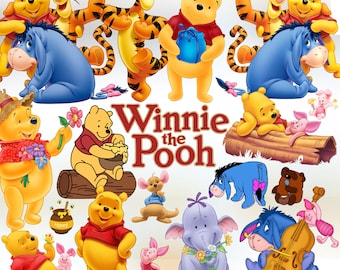 90+ Winnie the Pooh PNG Bundle | Winnie the Pooh Clipart | Pooh PNG Images | Pooh Bear PNG | Digital Download
