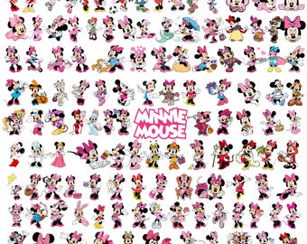 Minnie Mouse PNG Bundle | Minnie Mouse Clipart | Minnie Mouse PNG Images | Cartoon PNG | Digital Download