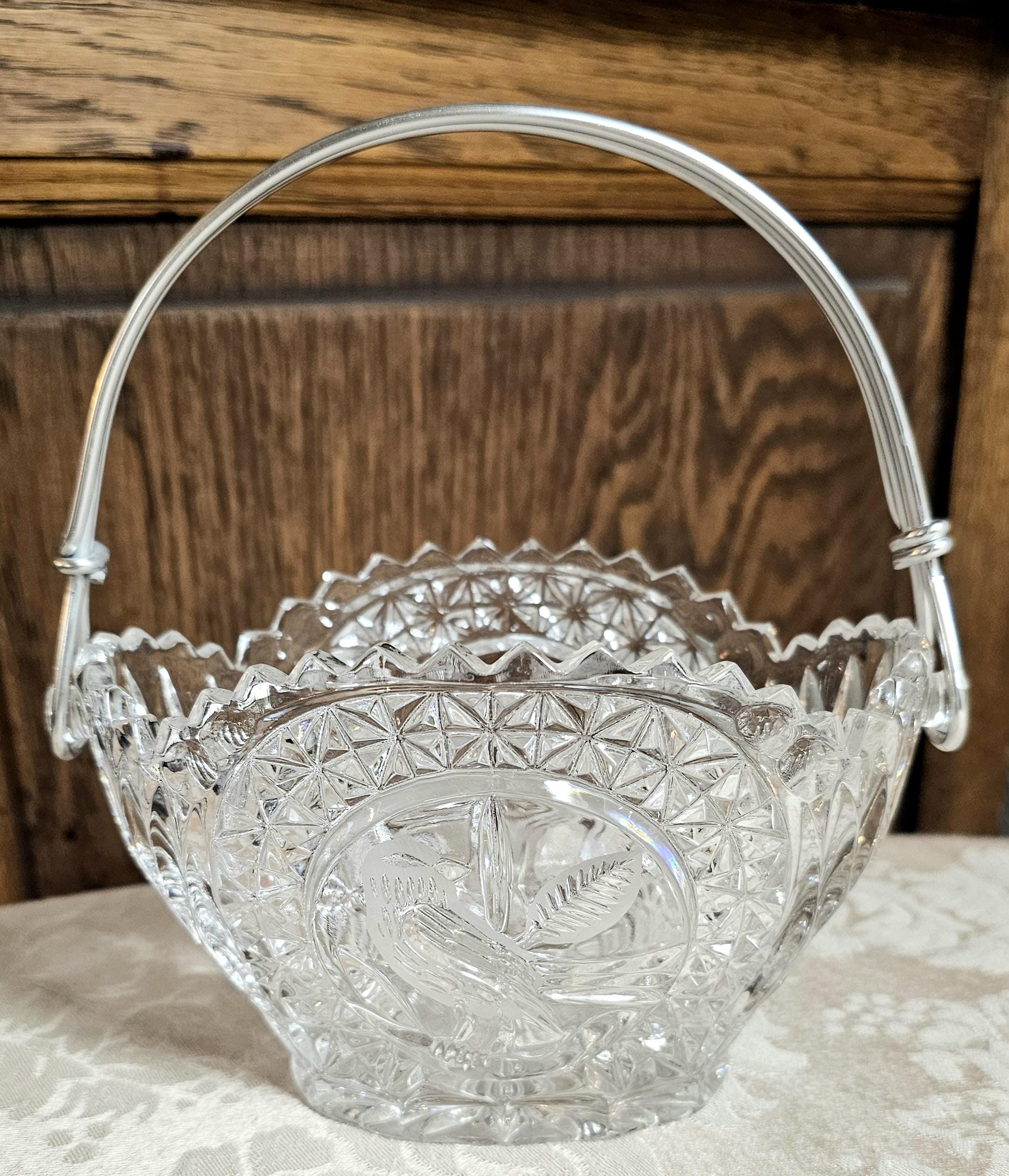 鳥のガラスバスケット Crystal Basket Bird - Etsy