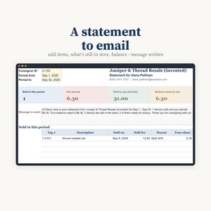 Kommissionswarenbestandsliste, Auszahlungsübersicht für Einlieferer, Vertragsablauf- und Preisnachlassuhr, Wareneingangsbestätigung, Preisschilder, Excel Bild 7