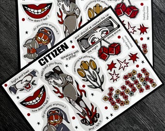 Citizen A4 Traditional Tattoo Flash Print