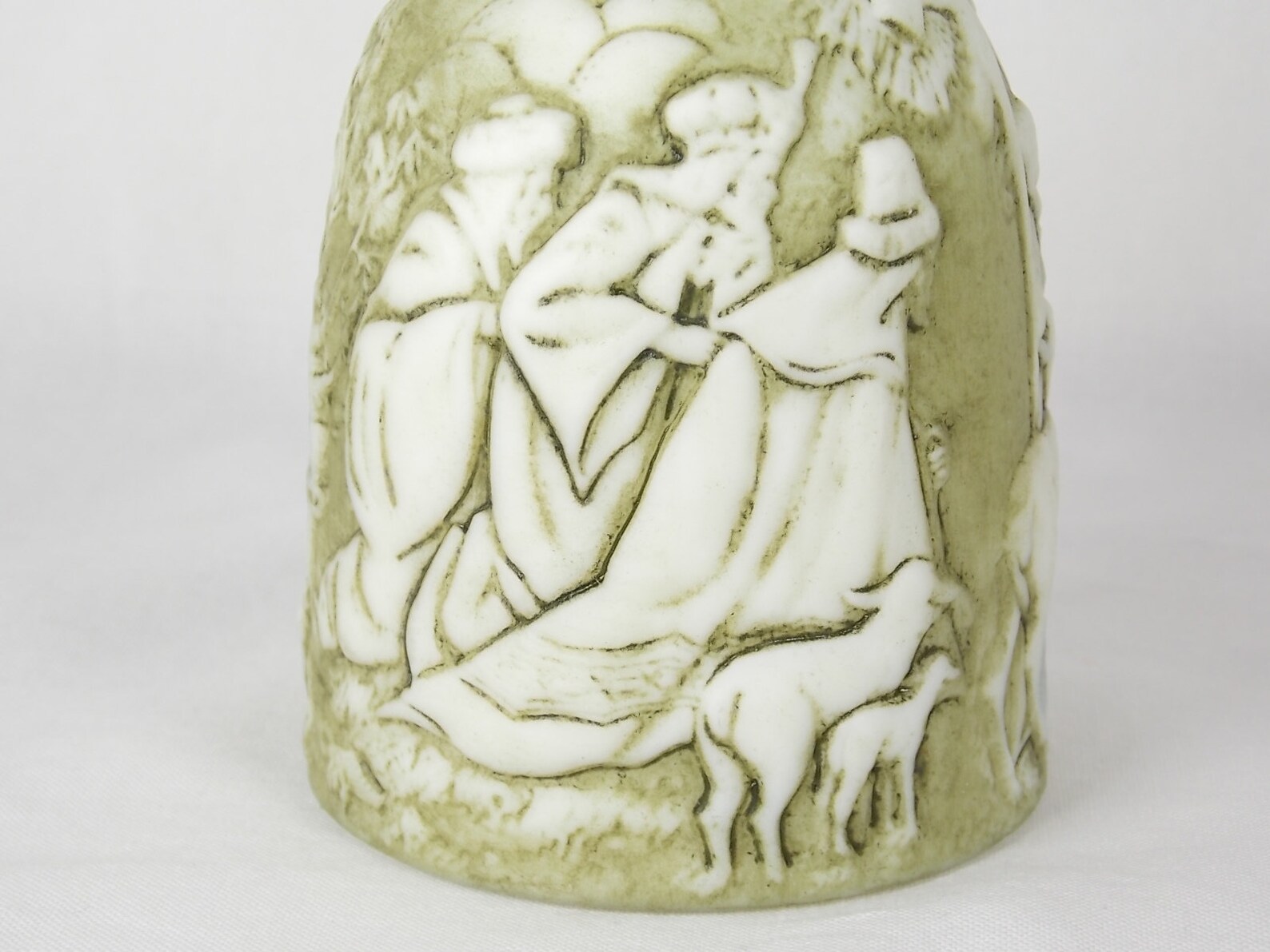 Fenton Art Glass Nativity Scene Fairy Light in Antique Green Etsy