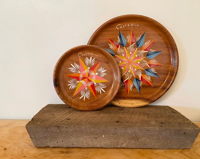 Download Vintage Costa Rica Plates Novelty Souvenir Plates Rainbow ...