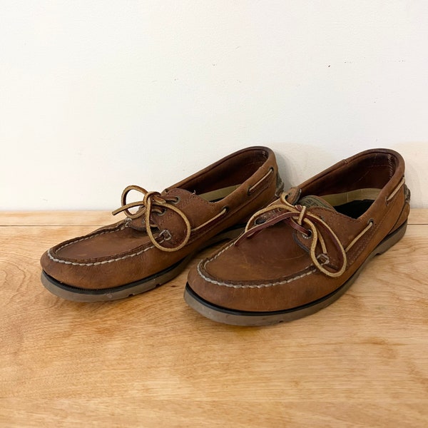 Leather Boat Shoes Etsy