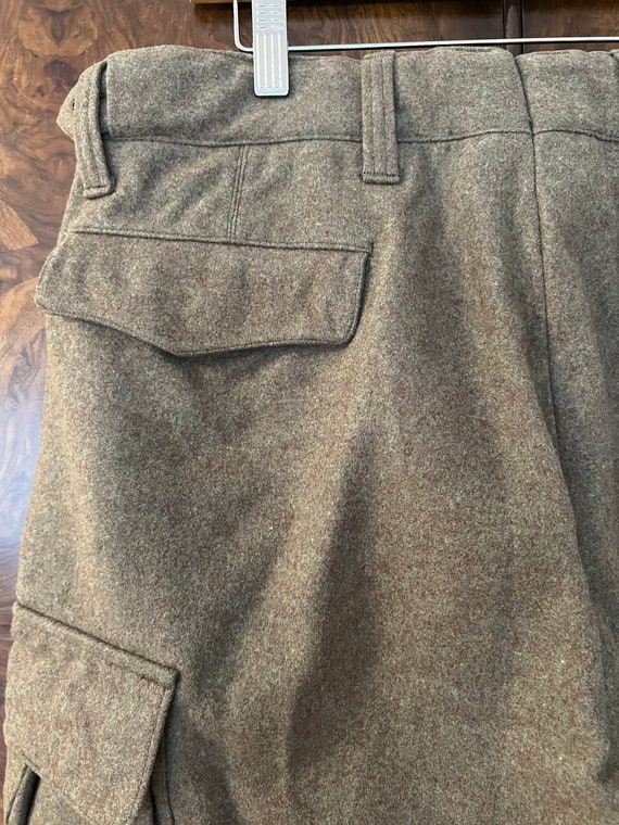 Vintage Military Wool Pants / 35x32" / Wool Army … - image 10