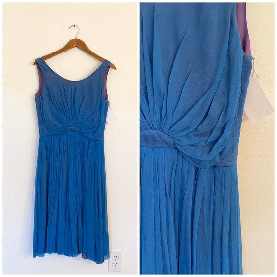 Vintage Chiffon Dress / Medium/Large / She Swims a